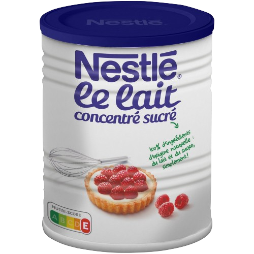 Lait concentré sucré NESTLE : la boite de 1 kg