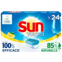 Sun Tablettes Lave-Vaisselle Tout En 1 Citron 24 Tablettes