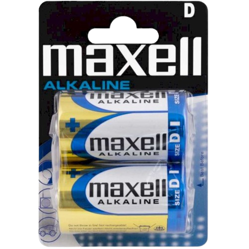 Maxell D LR20 Alkaline Batteries X2