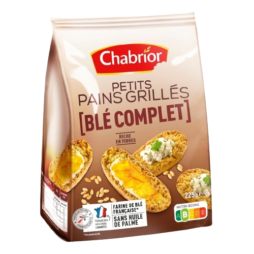 Petits pains grillés blé complet - Chabrior - 225 g