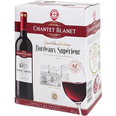 Vin Rouge de Bordeaux Supérieur .3L