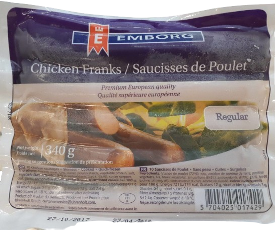 Saucisses de Poulet 340GR