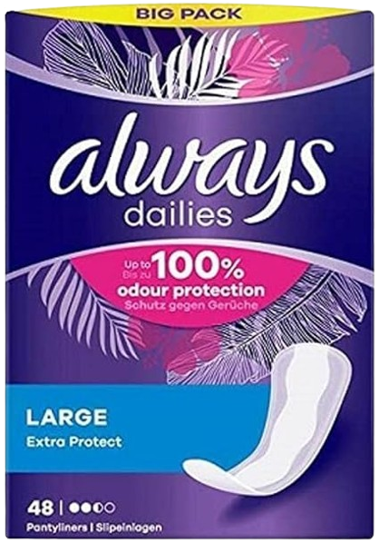 Always Serviettes Hygiéniques Large Extra Protection x48