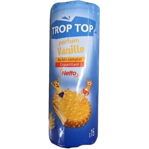 Netto trop top goûters fourrés vanille 300g