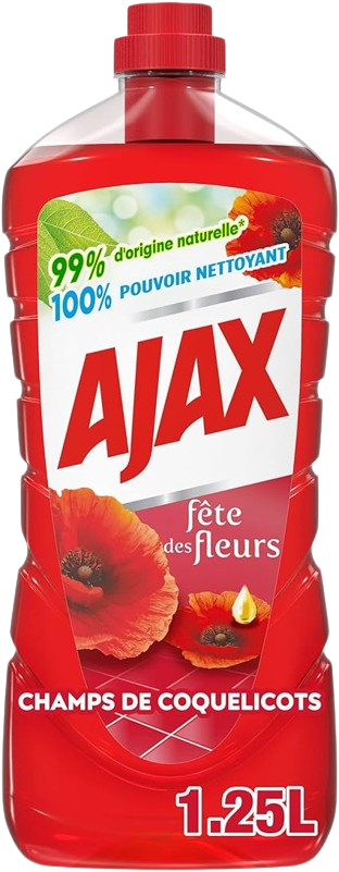 Ajax nettoyant ménager fête des fleurs coquelicot 1.25l