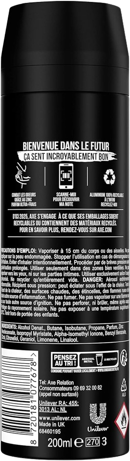 Axe Déodorant Spray Black 200ML