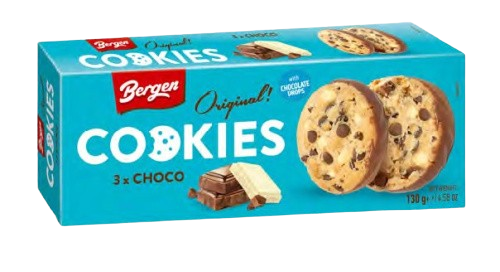 BERGEN cookie trio choc 130G