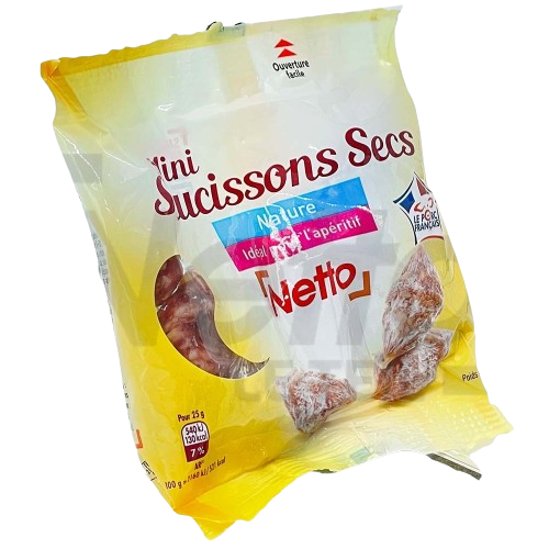 Mini saucissons secs nature 75g - netto