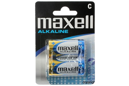 Maxell C LR14 Alkaline Batteries X2