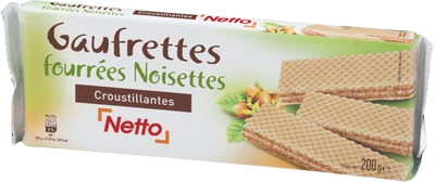 NETTO Gaufrettes Pralinées aux Noisettes 200G