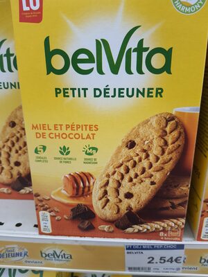 Belvita Petit déjeuner miel et pépites de chocolat, Lu 435 g