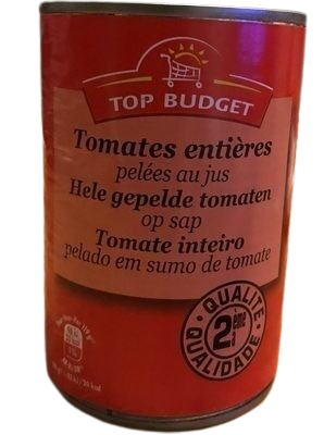 T.BUDGET Tomates Pelées 1/2 238G