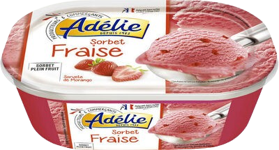 Crème glacée fraise Adélie - 1 L