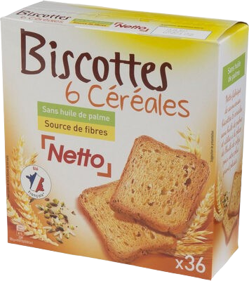 Biscottes céréales x36 300g