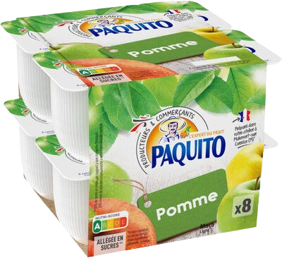 Dessert de fruits pomme - Paquito - 8x 100g