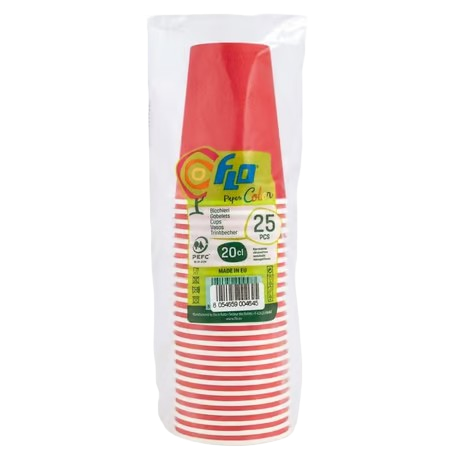 Gobelets Rouges flo ct  20CL X25