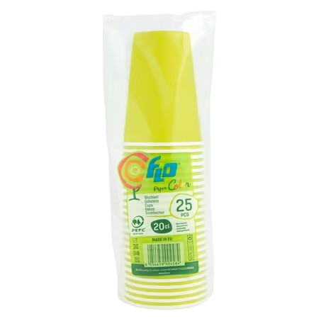 Flo gobelets 20cl x25 vert anis