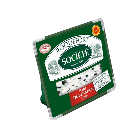 Société roquefort aop part dégustation 100g